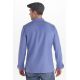 Camisa de hostelería y comercio estilo ibicenco en azul