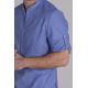 Camisa de hostelería y comercio estilo ibicenco en azul