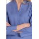 Camisa de hostelería y comercio estilo ibicenco en azul