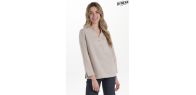 Camisa de hostelería y comercio estilo ibicenco en beige