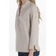 Camisa de hostelería y comercio estilo ibicenco en beige