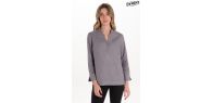 Camisa de hostelería y comercio estilo ibicenco en gris