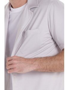 Camisa casual punto elástico beige