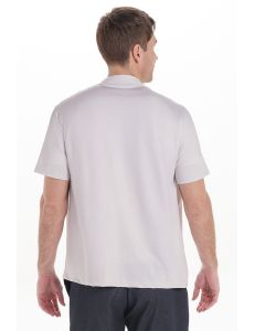 Camisa casual punto elástico beige