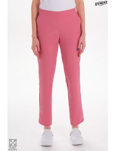 Pantalón elástico rosa mujer con bolsillos