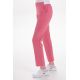 Pantalón elástico rosa mujer con bolsillos