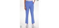Pantalón elástico azul mujer con bolsillos
