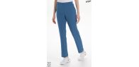 Pantalón elástico verde mujer con bolsillos