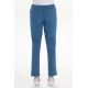 Pantalón elástico verde mujer con bolsillos