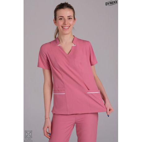 Casaca elástica mujer rosa