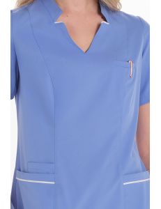 Casaca elástica mujer azul