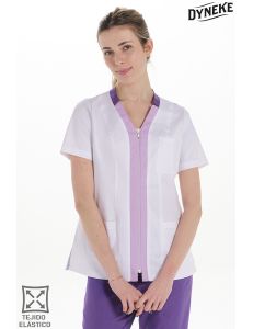 Chaqueta elástica m/c mujer detalles morado