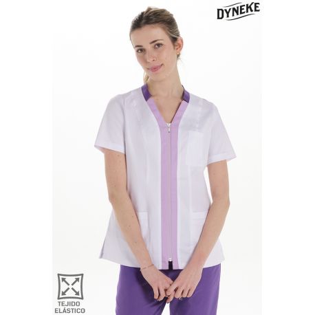 Chaqueta elástica m/c mujer detalles morado