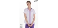 Chaqueta elástica m/c mujer detalles morado