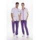 Chaqueta elástica m/c mujer detalles morado