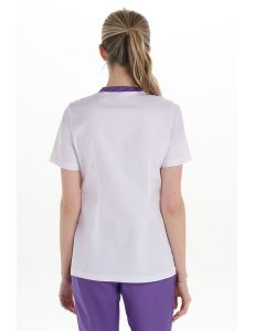 Chaqueta elástica m/c mujer detalles morado