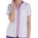 Chaqueta elástica m/c mujer detalles morado