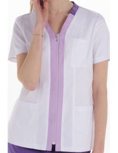 Chaqueta elástica m/c mujer detalles morado