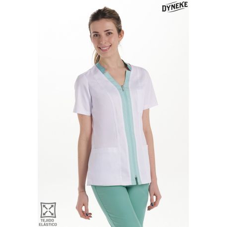 Chaqueta elástica m/cl mujer detalles verde