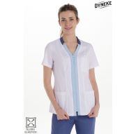 Chaqueta elástica m/c mujer detalles azul