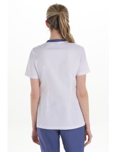 Chaqueta elástica m/c mujer detalles azul
