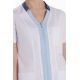 Chaqueta elástica m/c mujer detalles azul