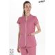 Chaqueta cremallera elástica mujer rosa