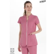 Chaqueta cremallera elástica mujer rosa