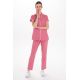 Chaqueta cremallera elástica mujer rosa