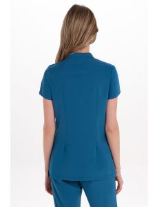 Chaqueta cremallera elástica mujer verde