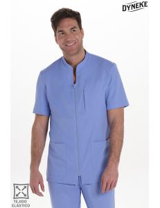 Chaqueta cremallera elástica hombre azul