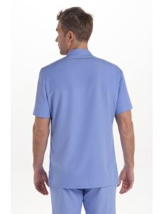 Chaqueta cremallera elástica hombre azul