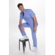 Chaqueta cremallera elástica hombre azul