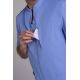 Chaqueta cremallera elástica hombre azul