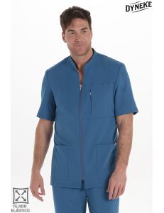 Chaqueta cremallera elástica hombre verde