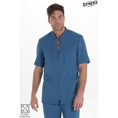 Chaqueta cremallera elástica hombre verde