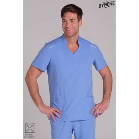 Casaca elástica hombre azul