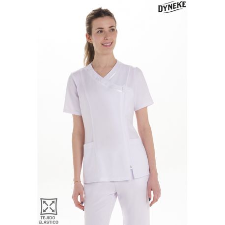 Chaqueta mujer m/c mcfb elástica vivo raso blanco