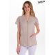 Chaqueta m/c beige franjas raso