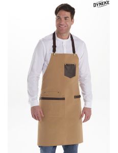 Delantal ocre combi peto y corto