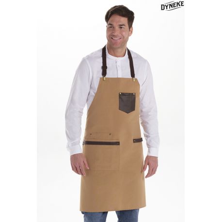 Delantal ocre combi peto y corto