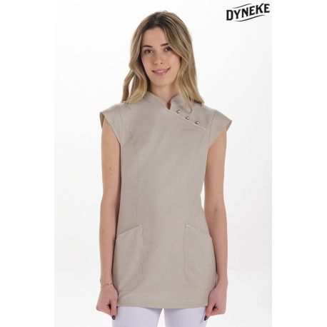 Estola con vivos de raso beige