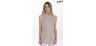 Estola con vivos de raso beige