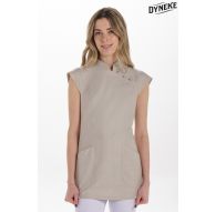 Estola con vivos de raso beige