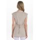 Estola con vivos de raso beige