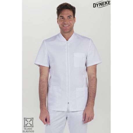Chaqueta elástica m/c hombre blanca