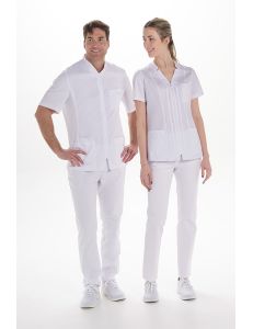Chaqueta elástica m/c hombre blanca