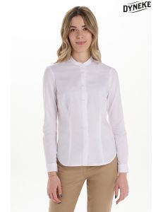 Camisa mujer cuello mao blanca