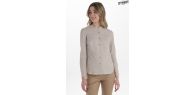 Camisa mujer cuello mao beige