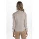 Camisa mujer cuello mao beige